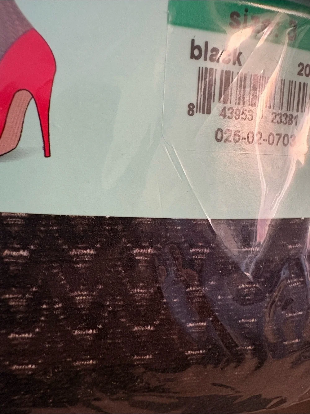 Classic Black Wishbone Sheer Shaping Tights Assets by Spanx Sz 3